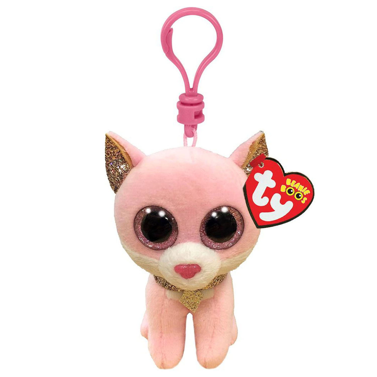 Ty Beanie Boo's Clip Fiona Pink Cat