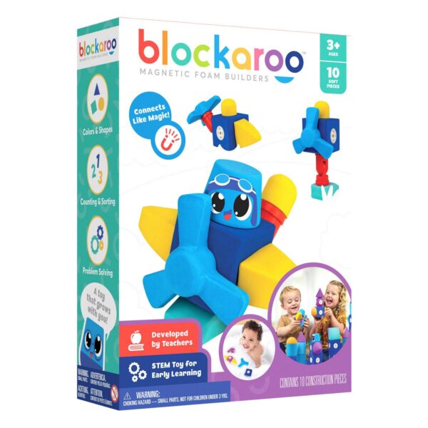 Blockaroo Magnetische Foam Blokken Vliegtuig Box