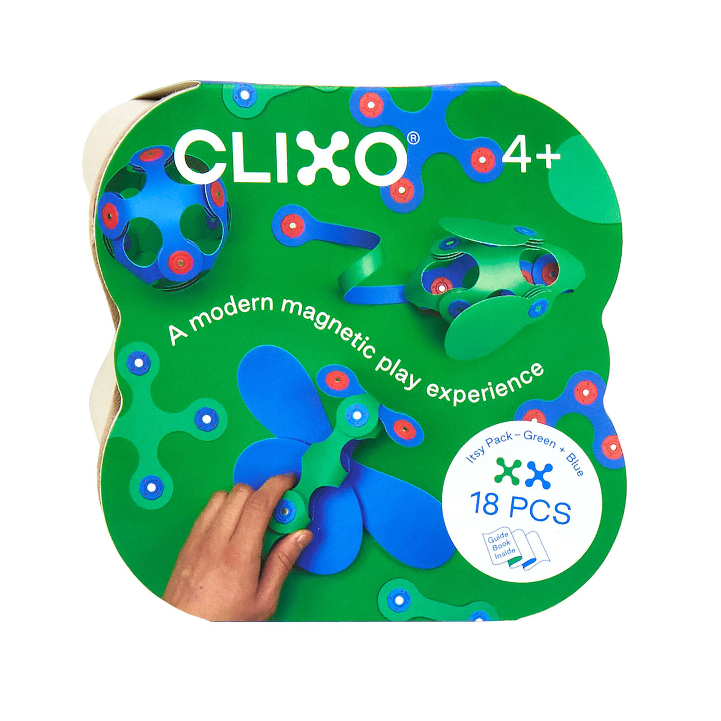 Clixo Magnetisch Bouwspeelgoed Itsy Pack Blauw/Groen