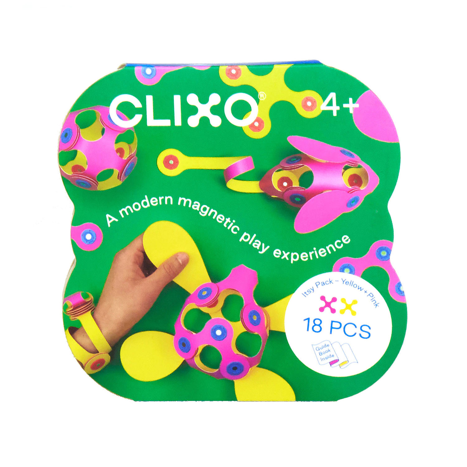 Clixo Magnetisch Bouwspeelgoed Itsy Pack Roze/Geel
