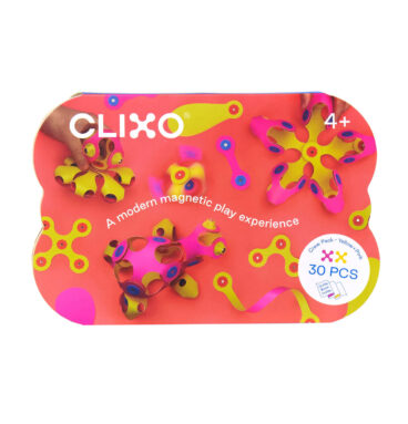 Clixo Magnetisch Bouwspeelgoed Crew Pack Roze/Geel