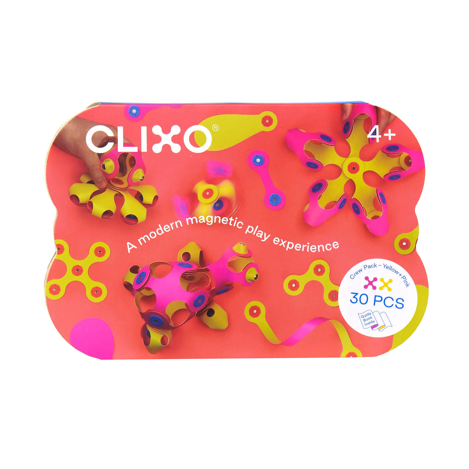 Clixo Magnetisch Bouwspeelgoed Crew Pack Roze/Geel