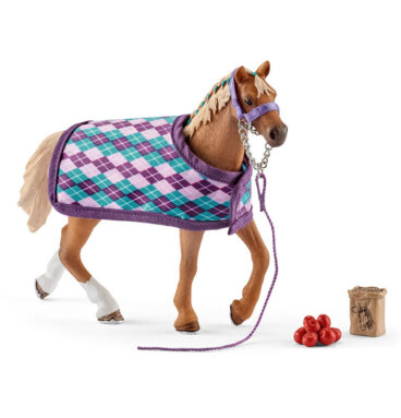 schleich HORSE CLUB Engelse Volbloed met Deken 42360