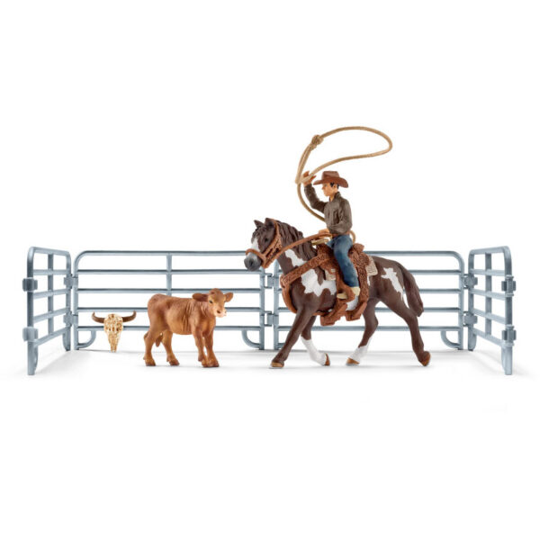 schleich HORSE CLUB Lassovangst met Cowboy 41418