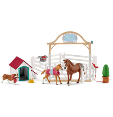 schleich HORSE CLUB Hannah's Gasten met Ruby Hond 42458