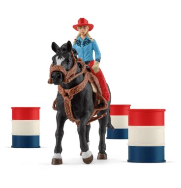 schleich FARM WORLD Barrel Racing met Cowgirl 42576