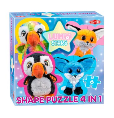 Lumo Stars Vormenpuzzel 4in1 - Papegaai en Vossen