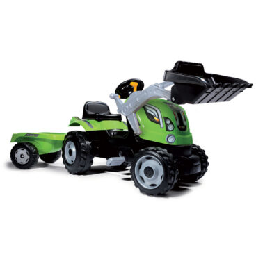 Smoby Max Tractor met Trailer - Groen
