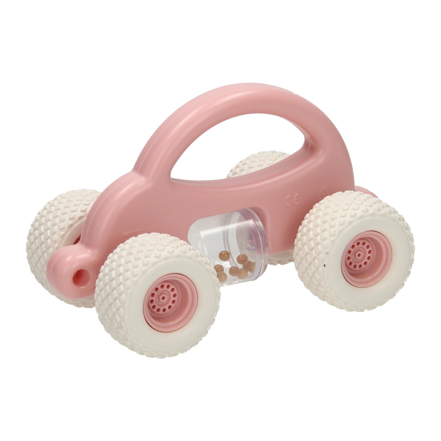 Cavallino Duw Speelgoedauto met Rammelaar - Roze
