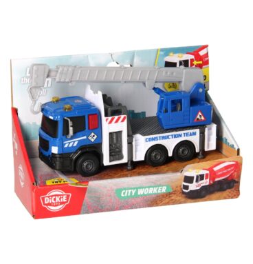 Dickie City Worker Vrachtwagen met Kraan