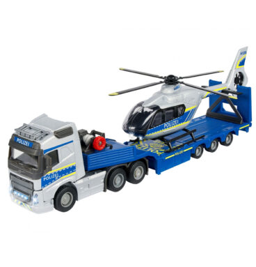 Majorette Volvo Vrachtwagen met Helikopter Politie