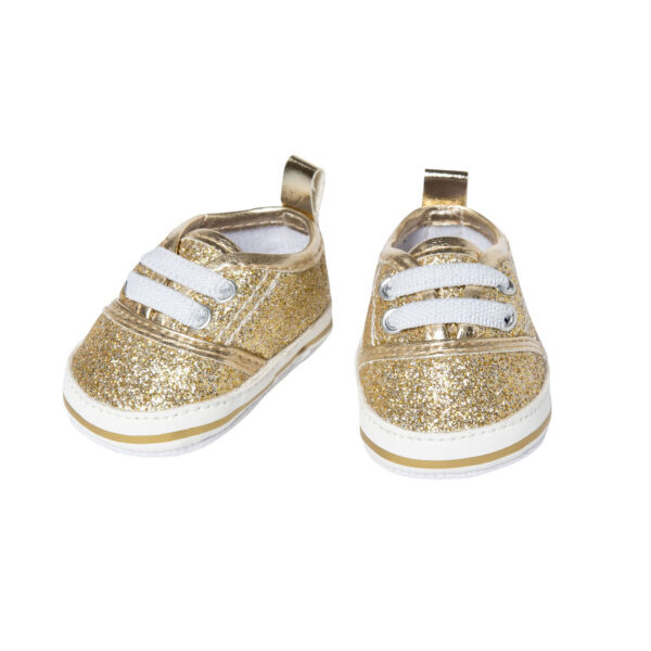 Poppensneakers Glitter Goud