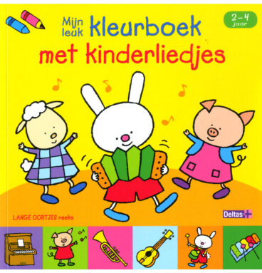 Lange oortjes - Mijn leuk kleurboek met kinderliedjes