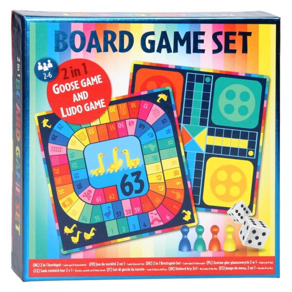 Kinderspel Ludo/Ganzenbord 2in1