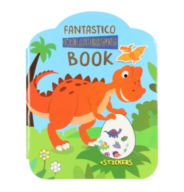 Fantastico Kleur- en Stickerboek - Dinosaurus