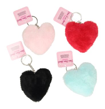 Luxe Sleutelhanger PomPom Hart