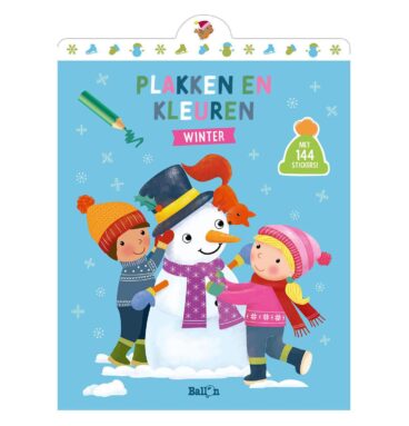 Plak- en Kleur Stickerboek Winter