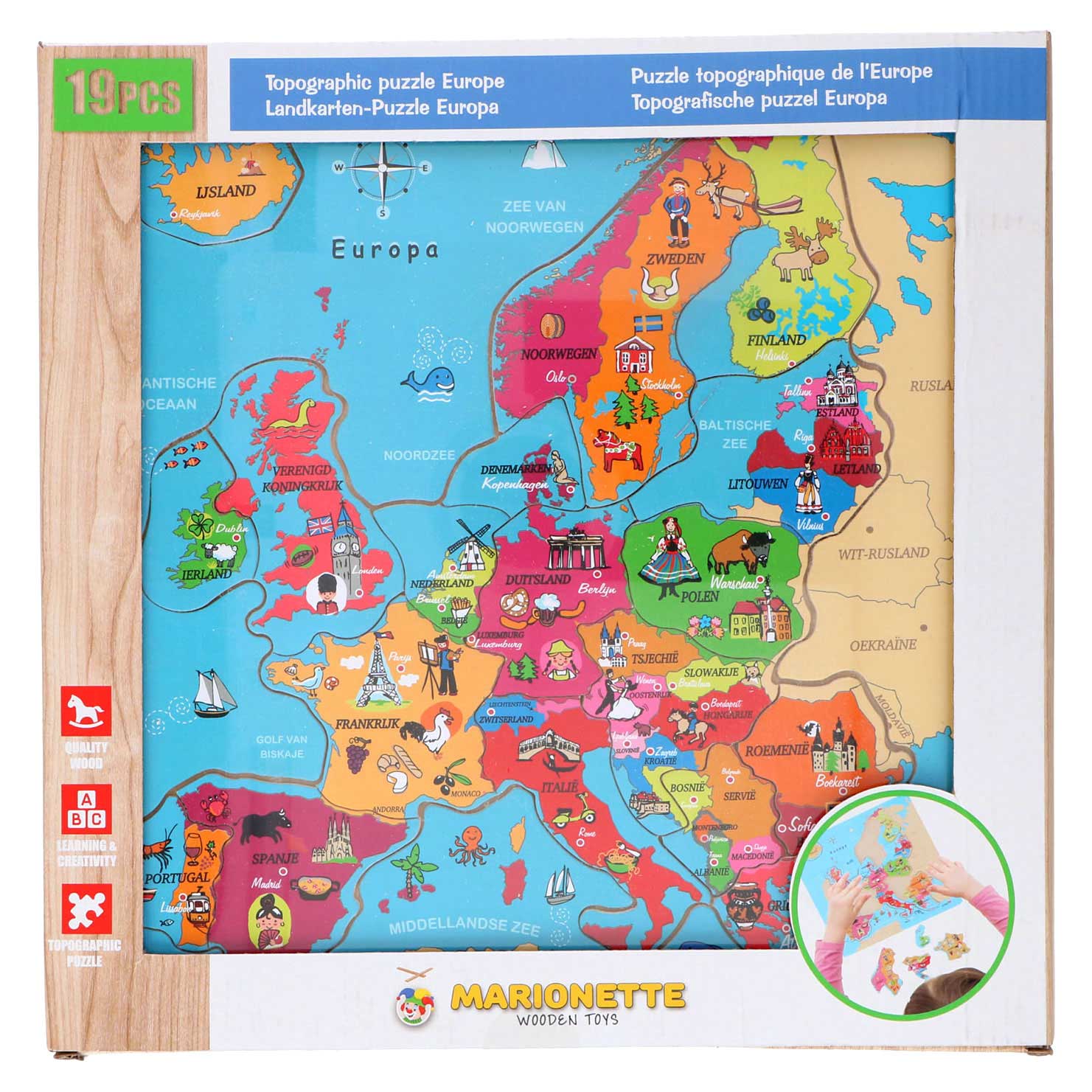 Houten Puzzel Europa