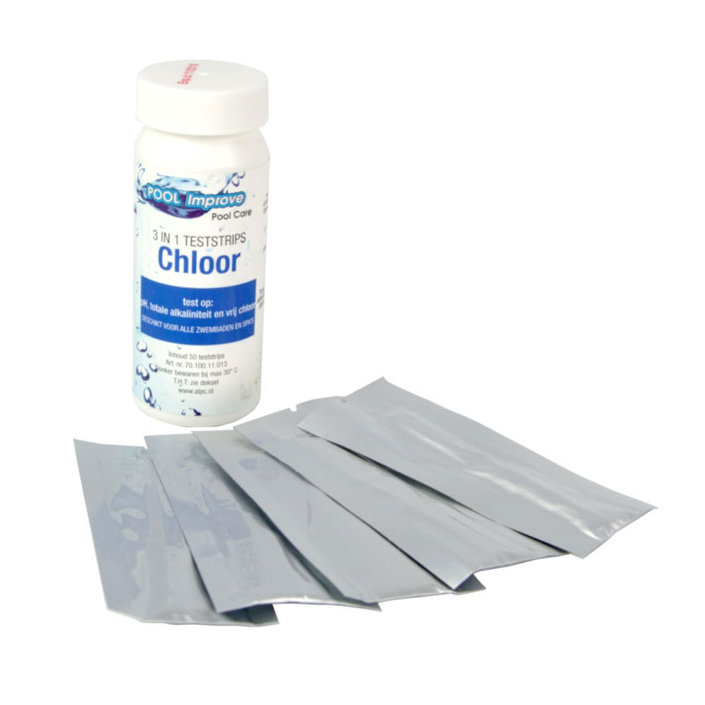 Pool Improve 3in1 Teststrips pH/Alkaliteit/Chloor