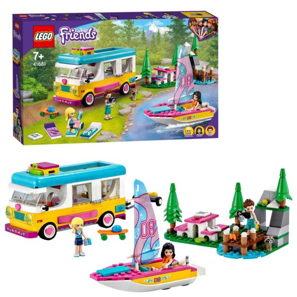 LEGO Friends 41681 Boscamper en Zeilboot