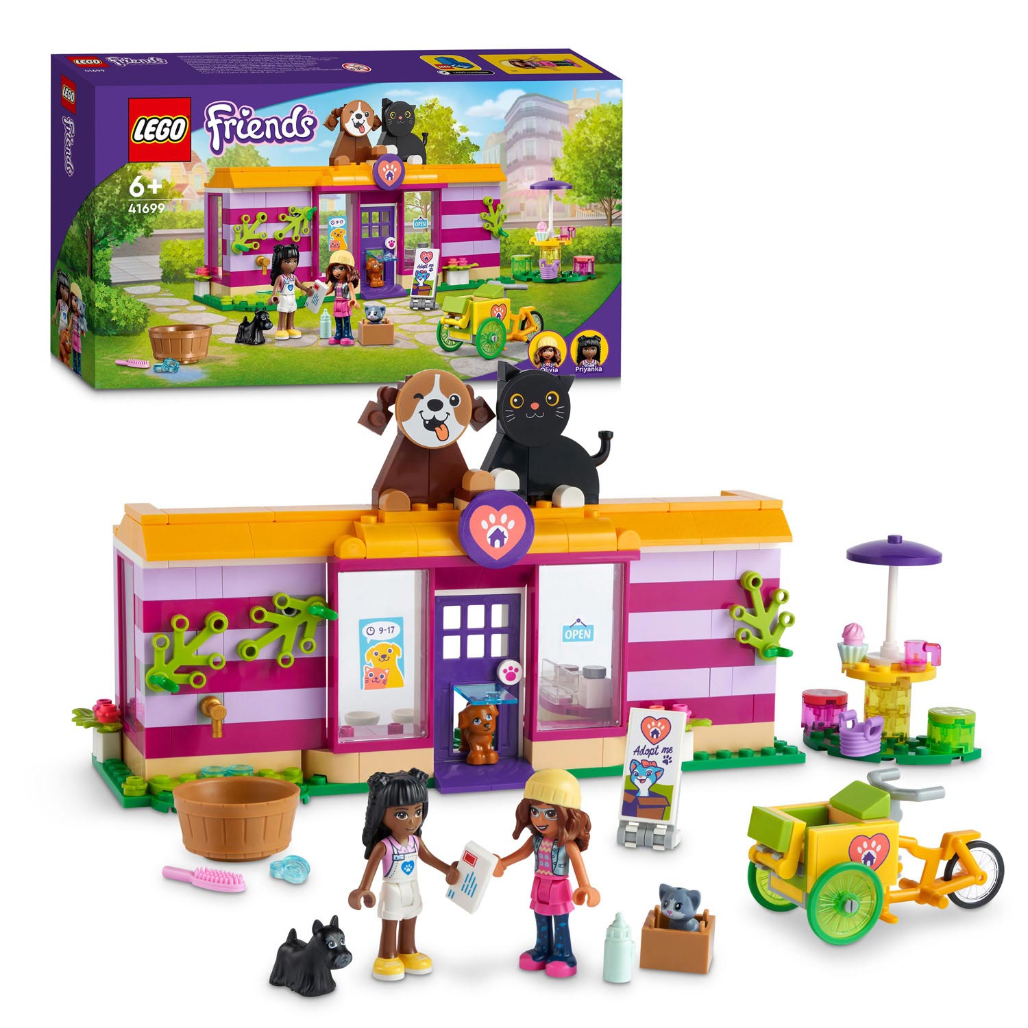 LEGO Friends 41699 Huisdierenadoptie Cafe