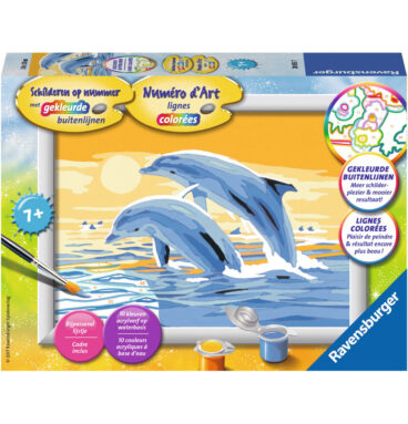Schilderen op Nummer - Springende Dolfijnen