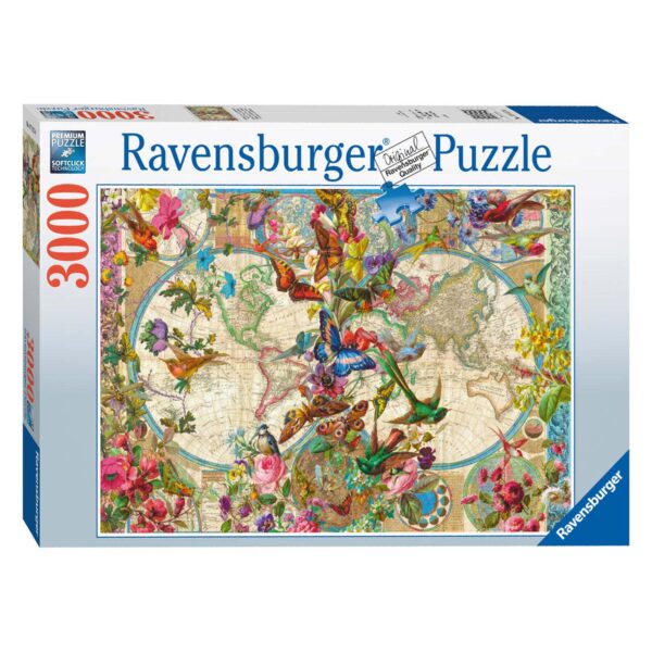 Legpuzzel Flora en Fauna Wereldkaart