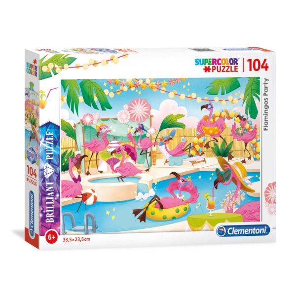 Clementoni Brilliant Puzzel Flamingo Party