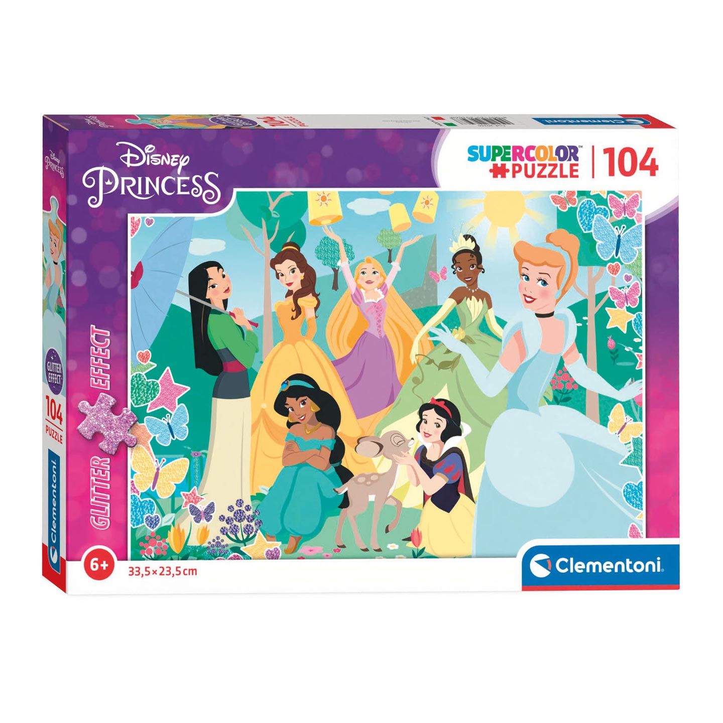 Clementoni Glitter Puzzel Disney Prinses