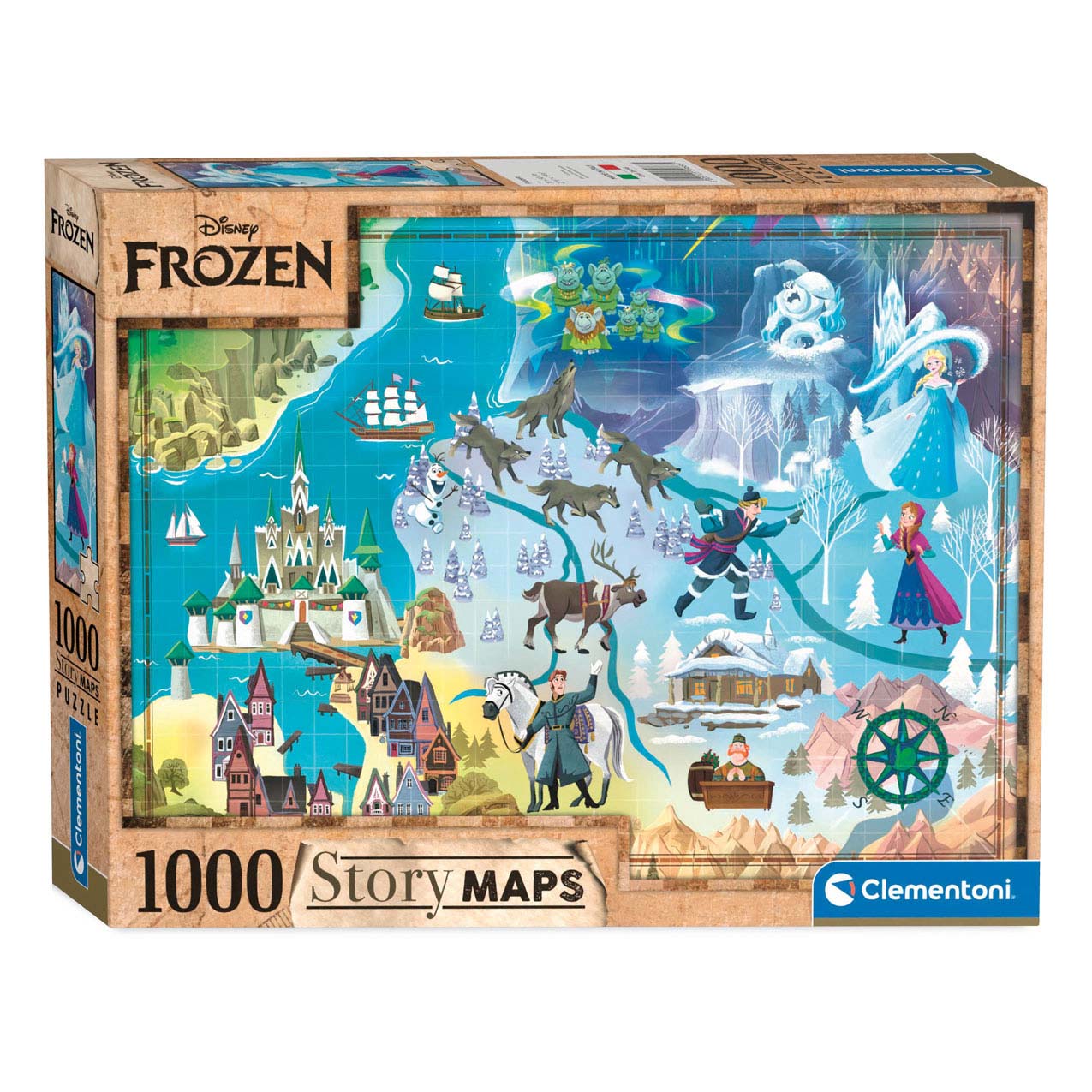 Clementoni Wereldkaart Puzzel Disney Frozen