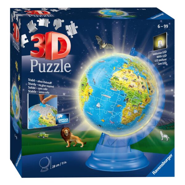 XXL Kinder Globe Night Edition Engelstalig 3D Puzzel