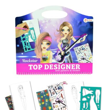 Schetsboek Fashion Rockster met Stickers en Sjablonen