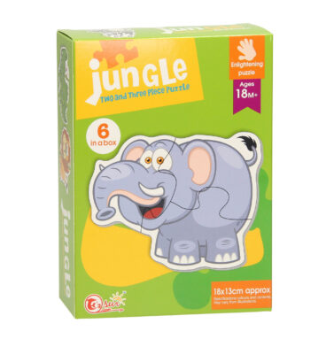 Puzzelset Jungle met 6 Puzzels