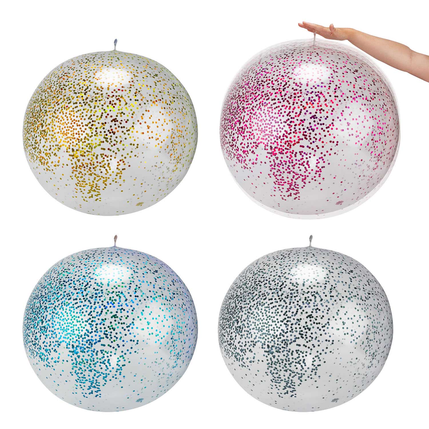 Opblaasbare Glitter Ballon