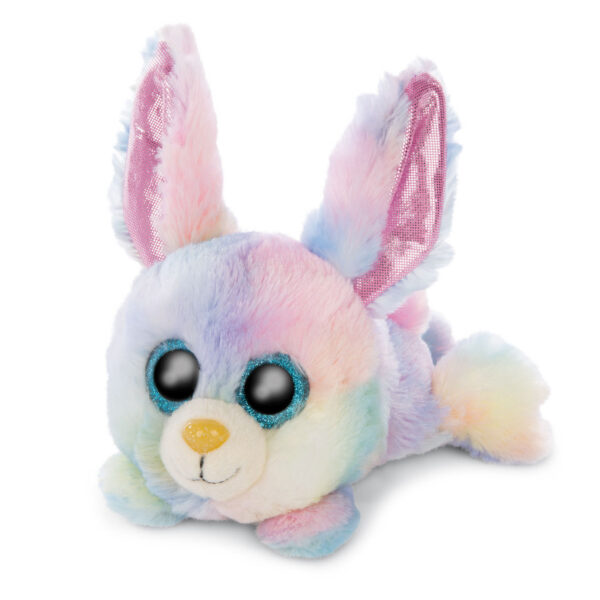 Nici Glubschis Pluchen Knuffel Liggende Konijn Rainbow Candy