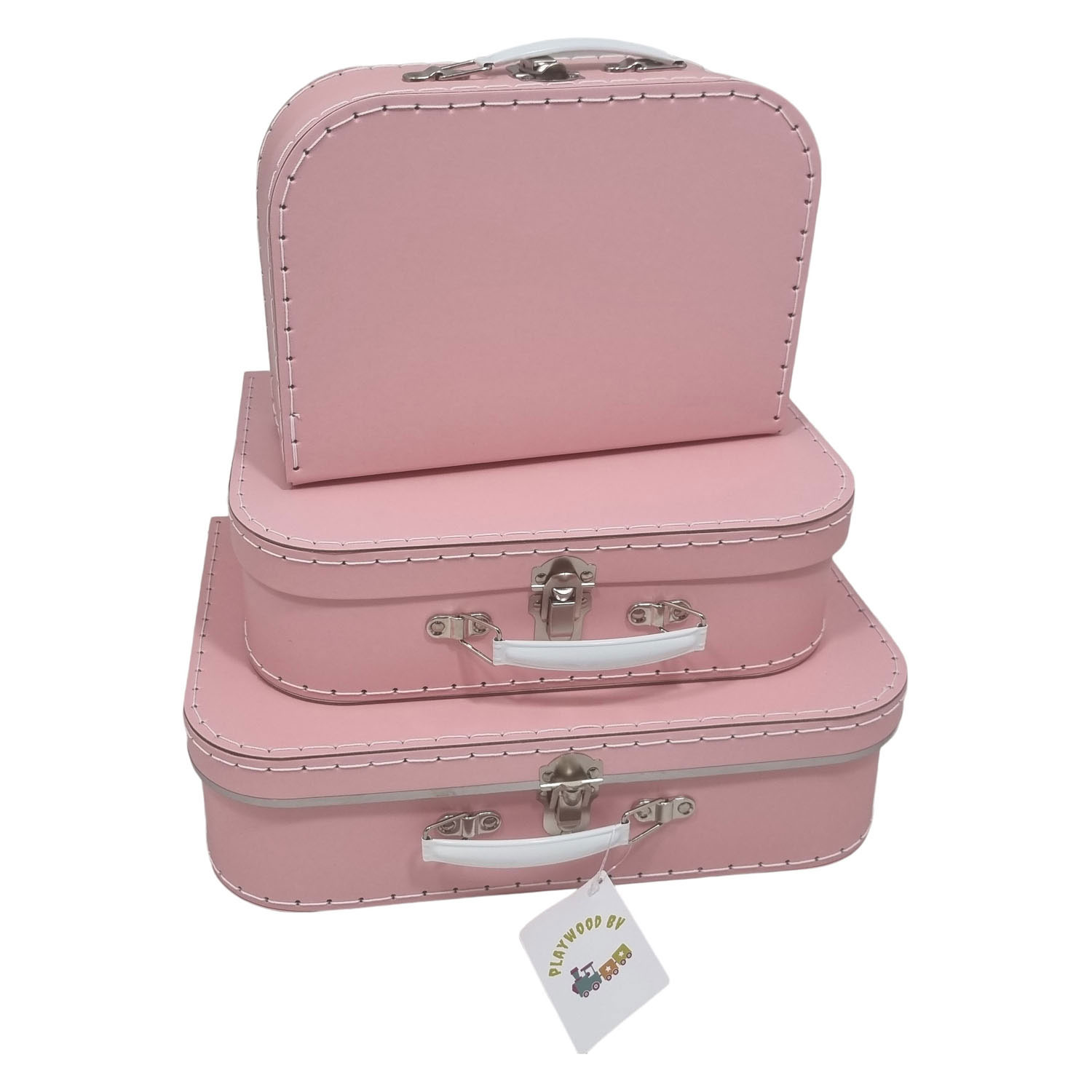 Kartonnen Koffer Set Roze
