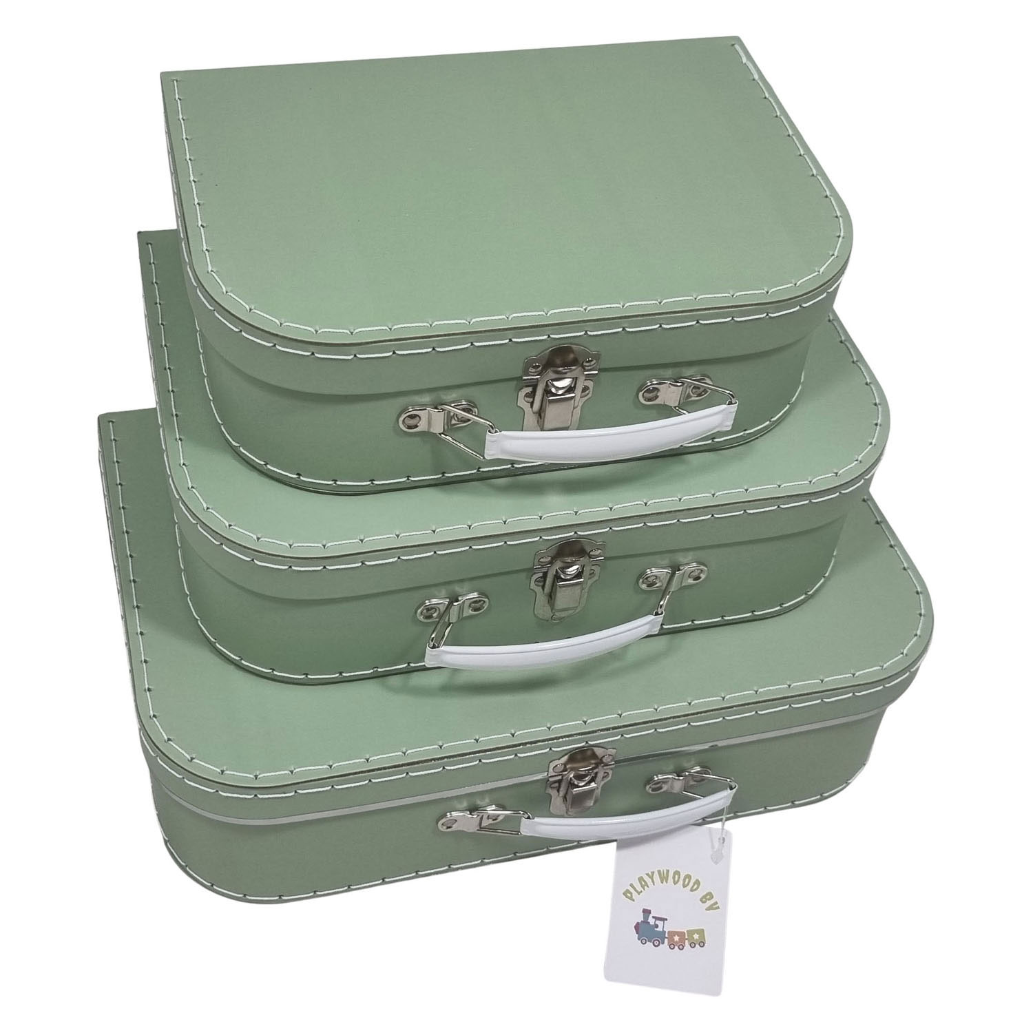 Kartonnen Koffer Set Groen