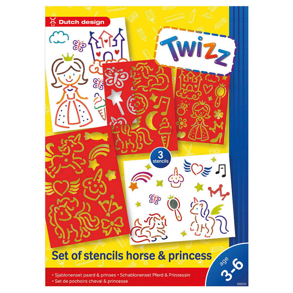 Twizz Sjablonenset Paard & Prinses