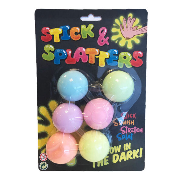 Sticky Stretch Ballen Glow in the Dark