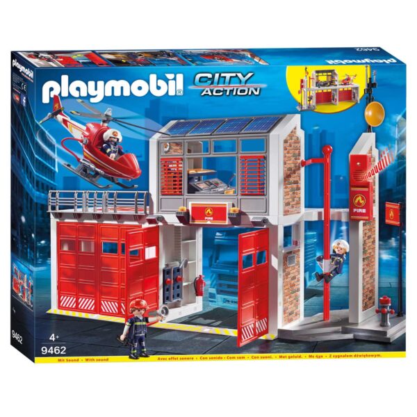 Playmobil City Action Grote Brandweerkazerne met Helikopter