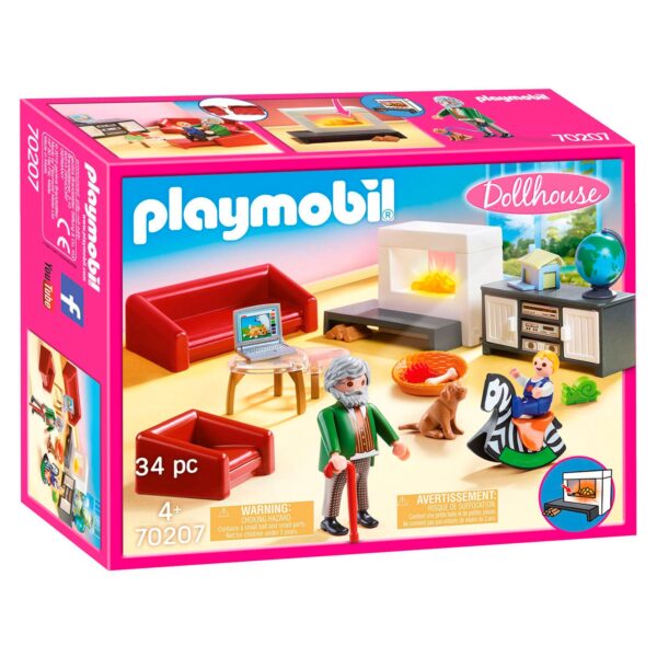 Playmobil Dollhouse Huiskamer met Openhaard - 70207