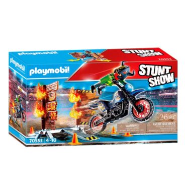 Playmobil Stuntshow Motor met Vuurmuur - 70553
