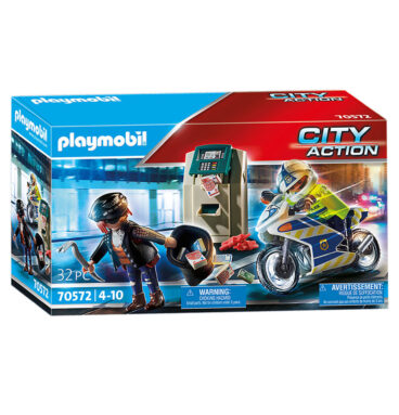Playmobil City Action Politiemotor Achtervolging van de Geld