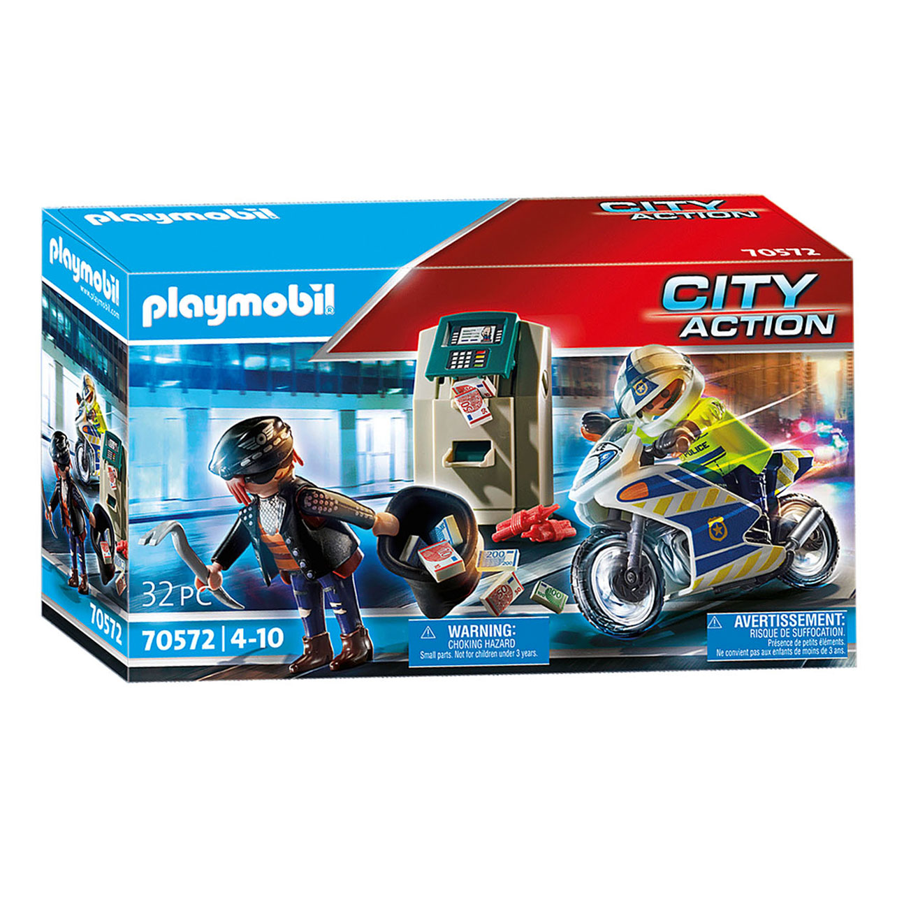 Playmobil City Action Politiemotor Achtervolging van de Geld