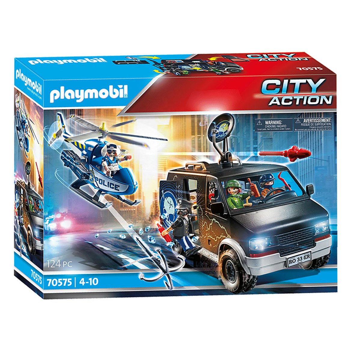 Playmobil City Action Politiehelikopter Achtervolging - 7057