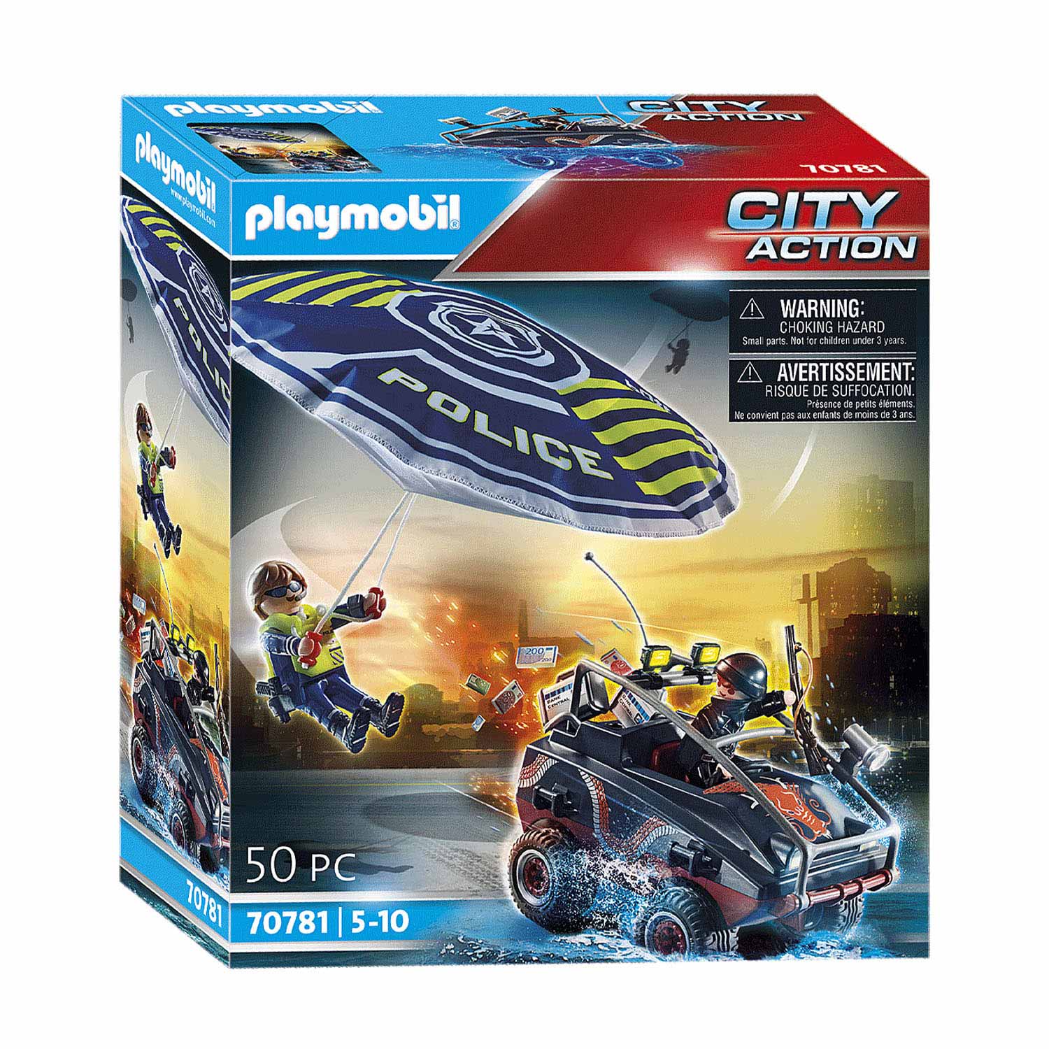 Playmobil City Action Politie Achtervolging Amfibievoertuig