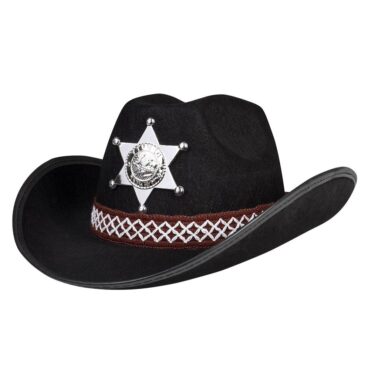 Kinderhoed Sheriff Zwart