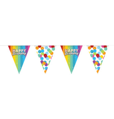 Vlaggenlijn Rainbow Happy Birthday