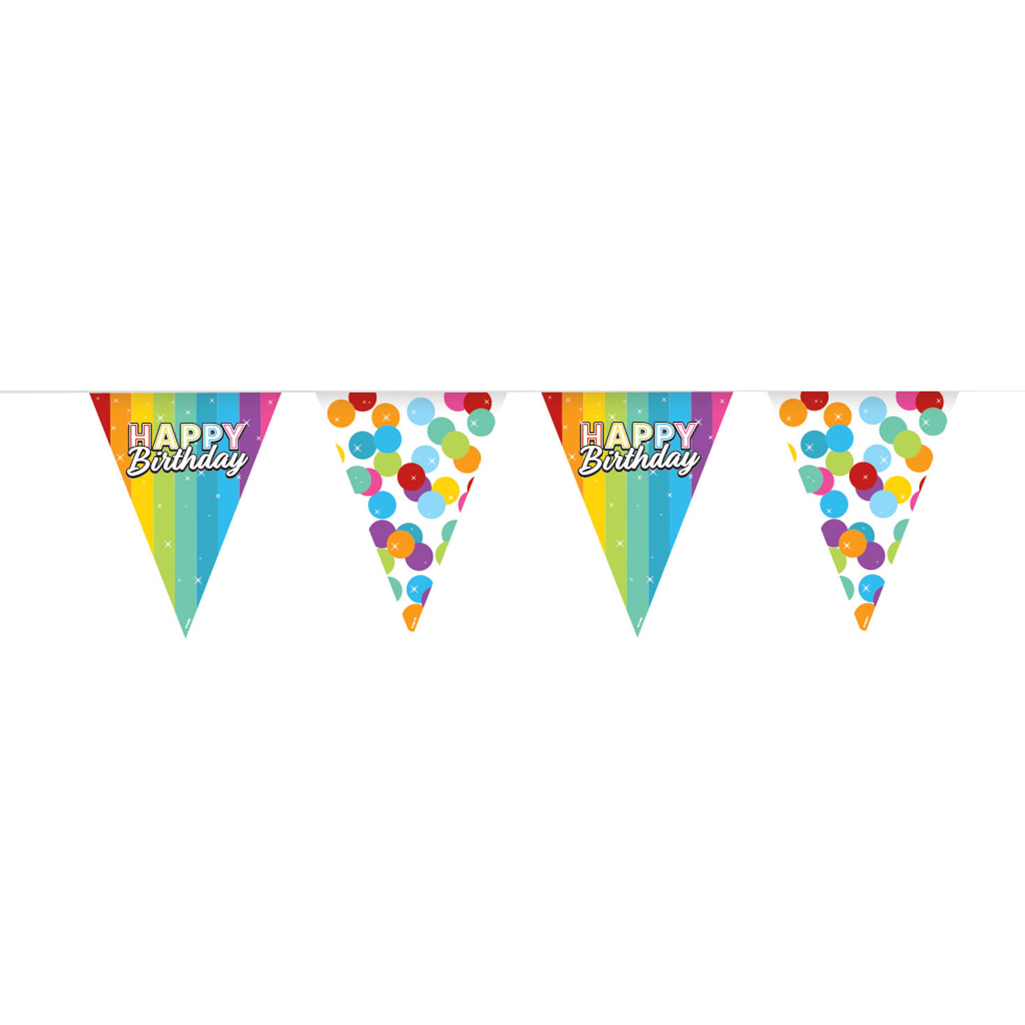 Vlaggenlijn Rainbow Happy Birthday