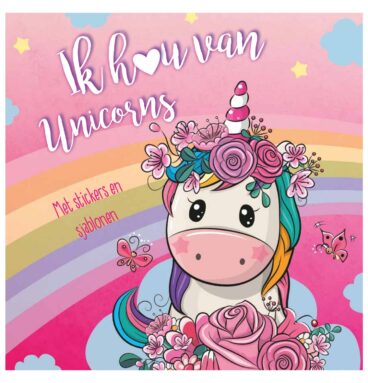 Sticker- en Sjablonenboek Ik hou van Unicorns